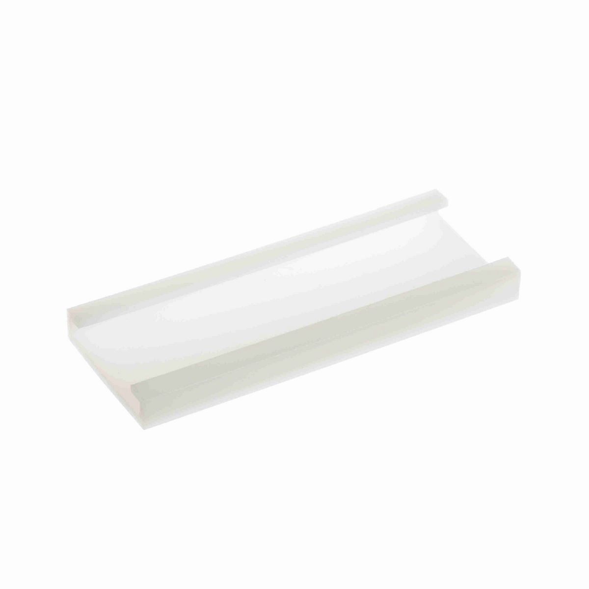 System Plast Combination Group D (Cover): 2.27"W X 0.52"H X 120"L White UHMW-PE - VG-P2520NBC-10