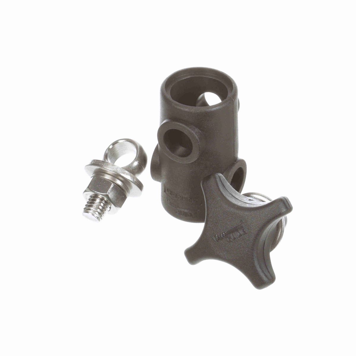 System Plast Cross Block for 1/2-in round x 1/2-in round w/ 1 Knob and 1 Nut - VG-621NK-12-12