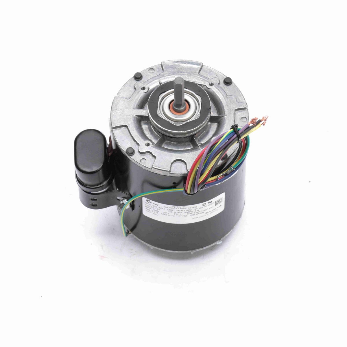 Century Refrigeration Motor, 1/12 HP, 1 Ph, 60/50 Hz, 115 V, 1050 RPM, 1 Speed, 42 Frame, TEAO - 9667