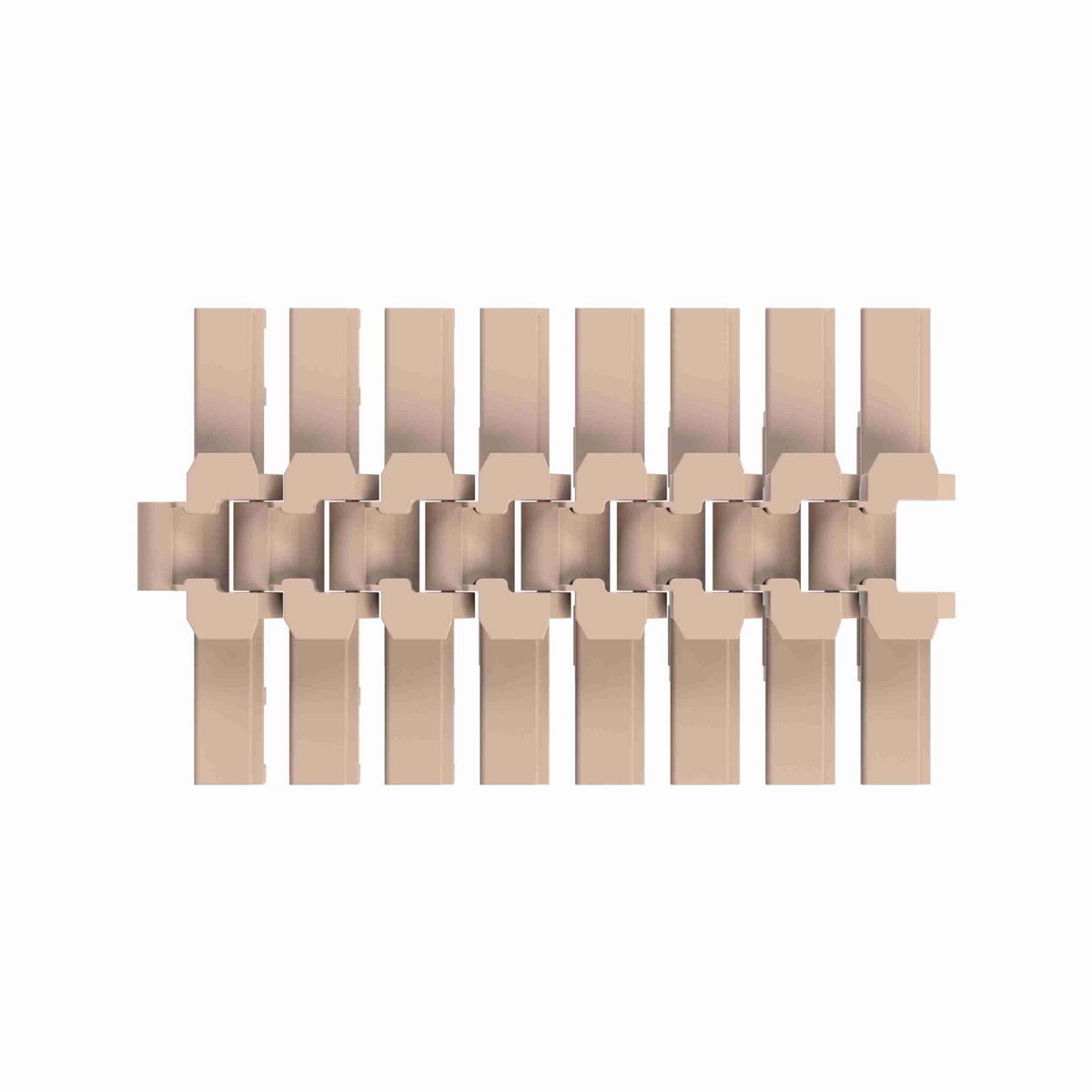 Rexnord 883TAB LBP Side-flexing Low Backline Pressure, Material: Tan Low Friction, Width: 7.5in, Pitch: 1.5in - LBP883TK7.5