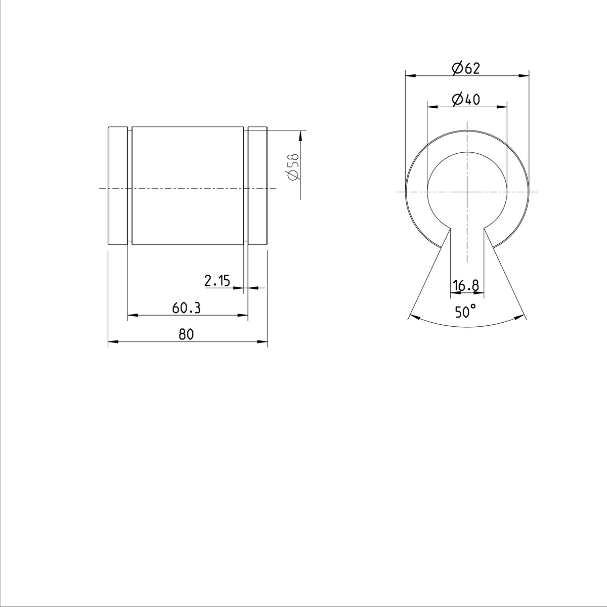 Стандартная линейная втулка Bosch Rexroth KBM-O-40-DD [R063204000]