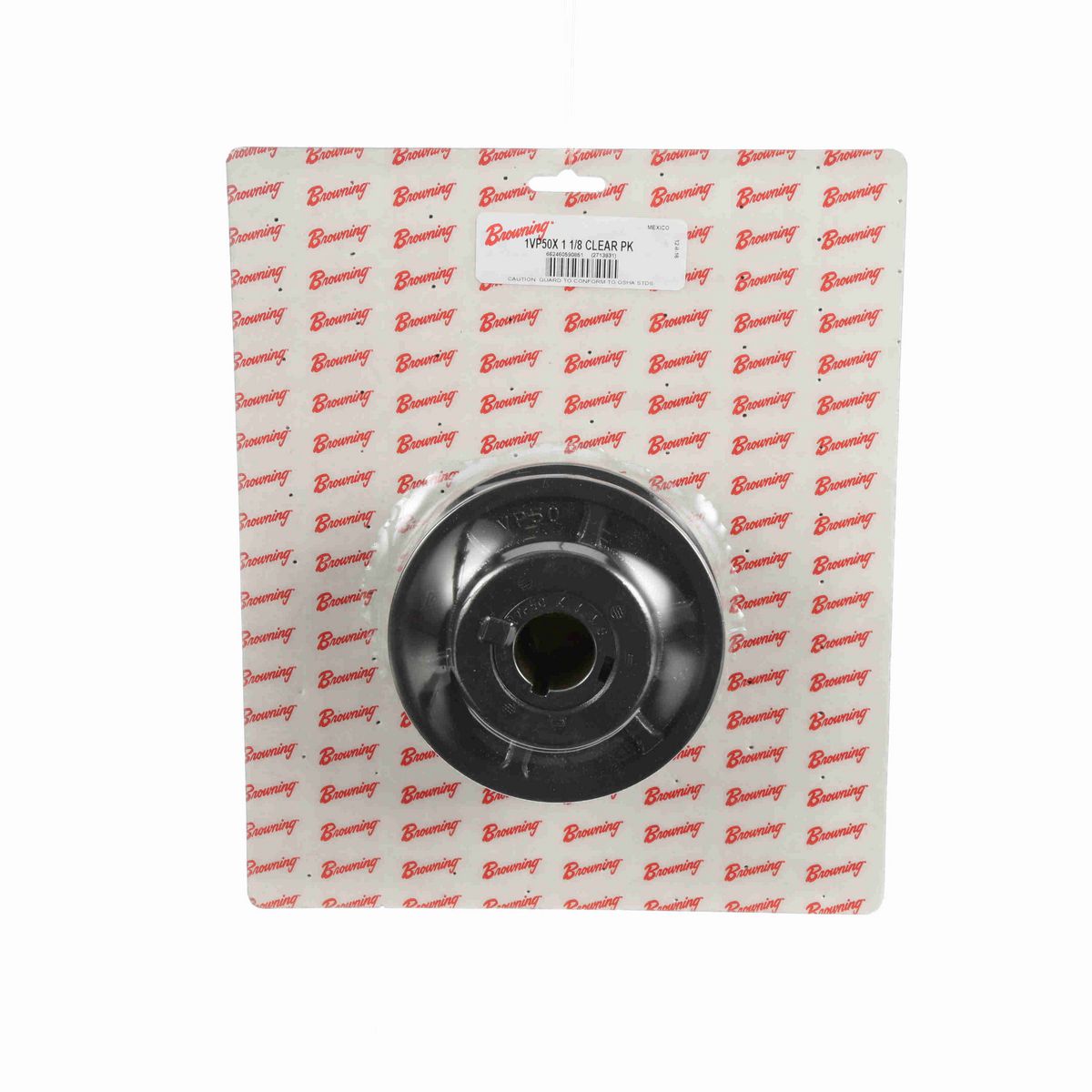 Browning 1 Groove Cast Iron Finish Bore FHP Variable Pitch Sheave Clear Pack - 1VP50X 1 1/8 CLEAR PK