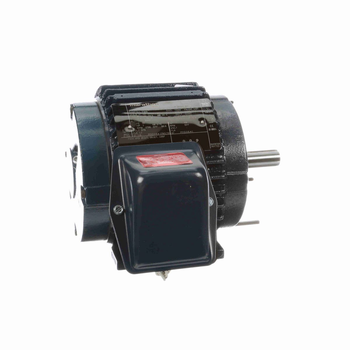 LEESON General Purpose Motor, 1 HP, 3 Ph, 60 Hz, 575 V, 1800 RPM, 143T Frame, TENV - E300