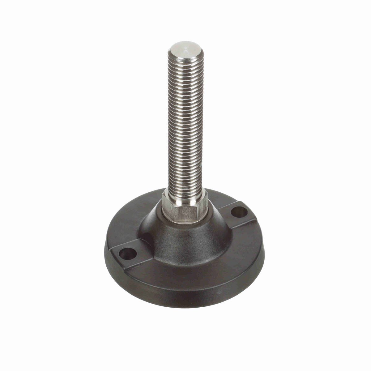 System Plast Fixed Plastic Leveler; Series: VG-520, Base Diameter: 4.84, Spindle Length: 4.89-in, Thread: 1-8 - VG-520-02-S100-L7