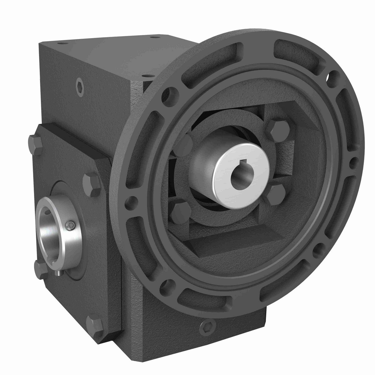 Hub City PowerCubeX Worm Gear Reducer Cast Iron Single-Reduction Worm Reducer - 305 60/1 A WR 143TC 1.938