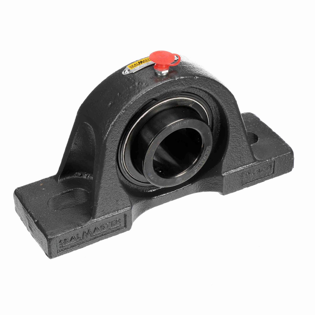 Sealmaster Mounted Cast Iron Two Bolt Pillow Block Ball Bearing - 52100 Bearing Steel, Black Oxided - Setscrew Lock - High Temperature - MP-27 HT