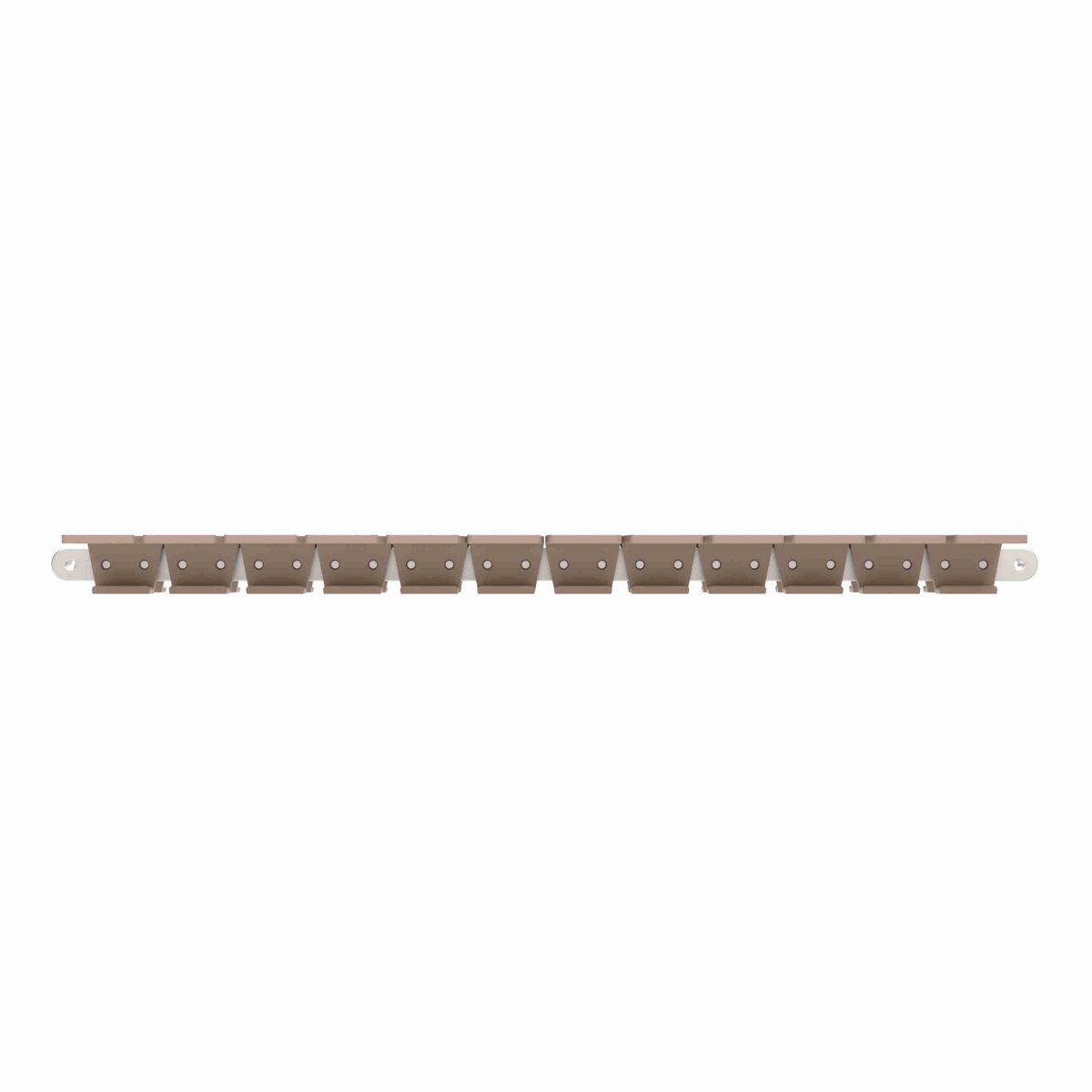 Rexnord 1873TAB Side-flexing Solid Top, Material: Tan Low Friction, Width: 7.5in, Pitch: 1.5in - LF1873SSK750