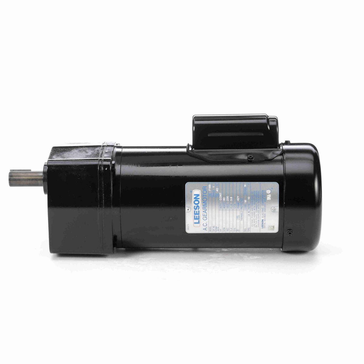 LEESON Parallel Shaft Gearmotor, 0.33 HP, 1 Ph, 60 Hz, 115/230 V, 173 RPM, 42Y Frame, TEFC - 096051.00
