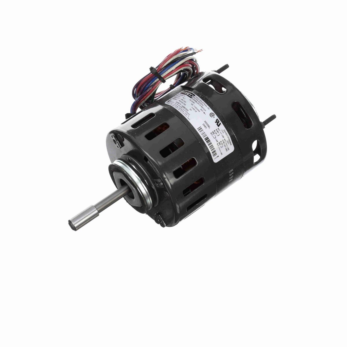 FASCO Refrigeration Motor, 1/10 HP, 1 Ph, 50/60 Hz, 115/208-230 V, 1550 RPM, 1 Speed, 4.4" Diameter, OAO - D481