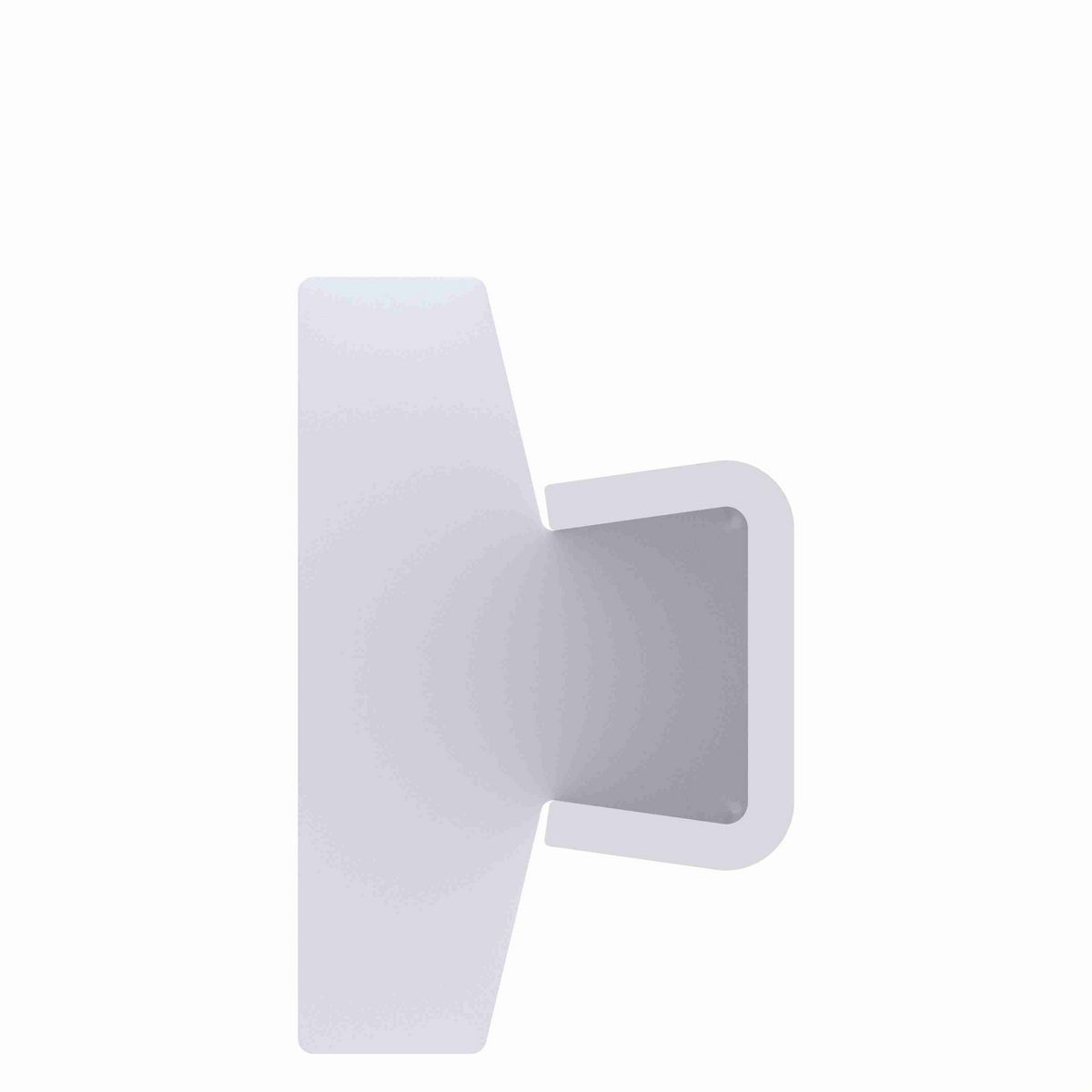 System Plast Tee Guide Rail: 1.25"W X 0.83"H X 240"L White UHMW-PE - VG-SSTS-1.25-20