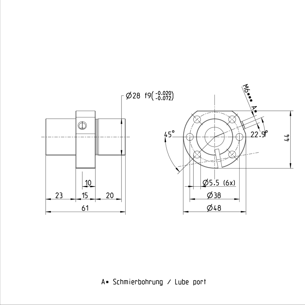 Одинарная гайка с регулируемым предварительным натягом Bosch Rexroth SEM-E-C 16X16RX3-3 [R151206055]