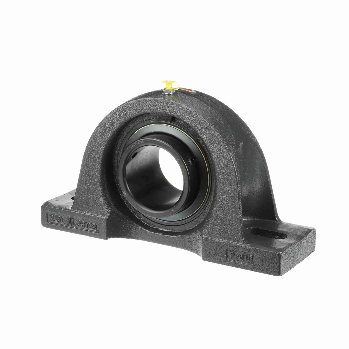 Sealmaster Mounted Cast Iron Two Bolt Pillow Block Ball Bearing - 52100 Bearing Steel, Black Oxided - Setscrew Lock - MP-56
