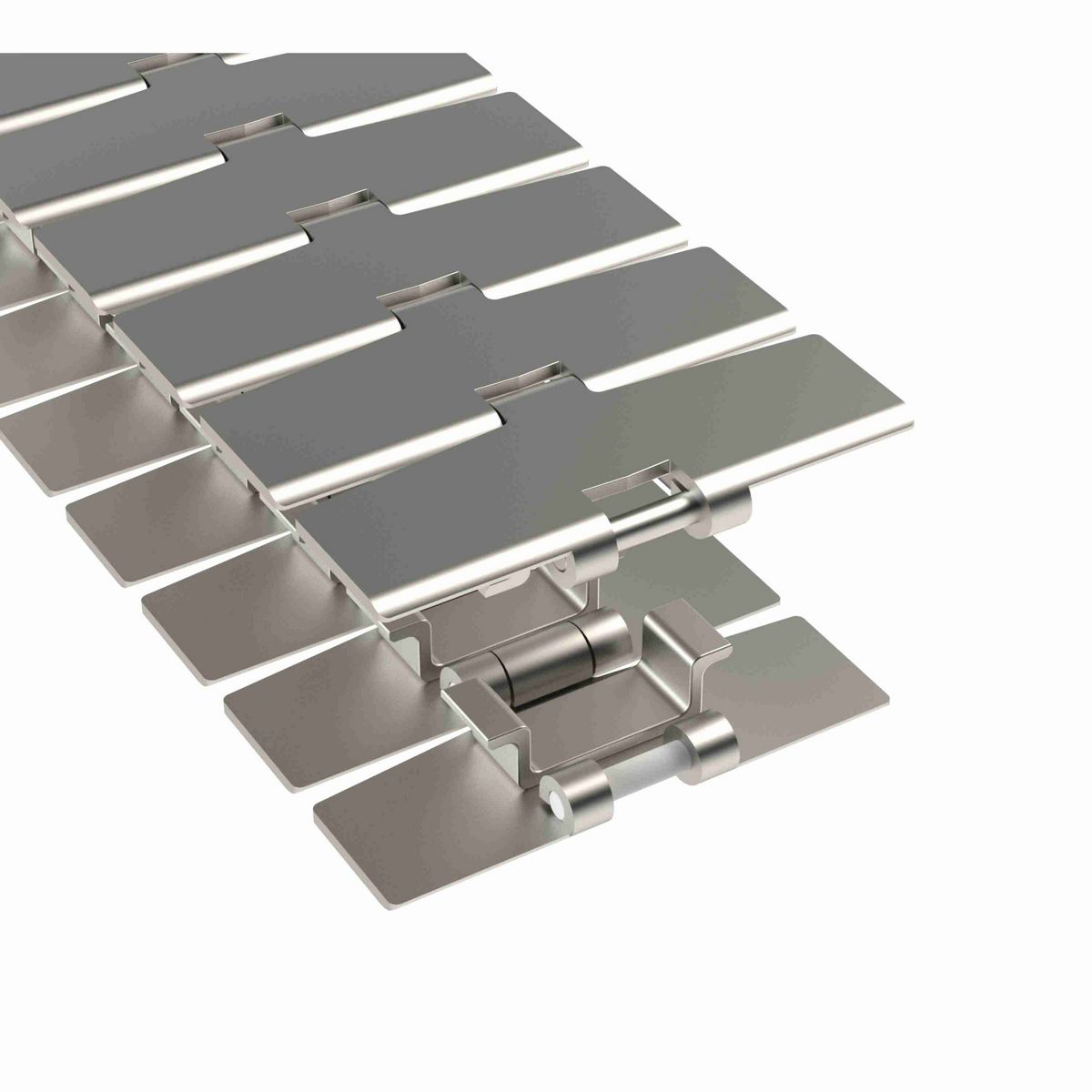 Rexnord 881TAB Side-flexing Solid Top, Material: Austenitic Stainless Steel, Width: 4.5in, Pitch: 1.5in - 765.31.42
