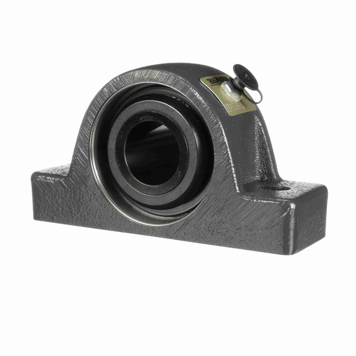 Sealmaster Mounted Cast Iron Two Bolt Pillow Block Spherical Roller - 52100 Bearing Steel, Black Oxided - Collar Mount Lock - USRB5000-107