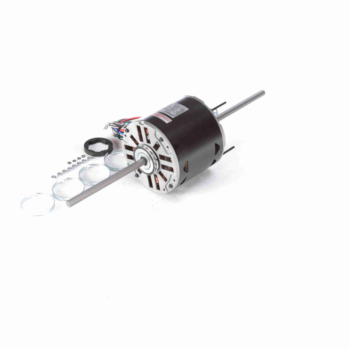 Century Fan Coil & Air Conditioner Motor, 1/2 HP, 1 Ph, 60 Hz, 208-230 V, 1075 RPM, 3 Speed, 48 Frame, SEMI ENCL - RA1056