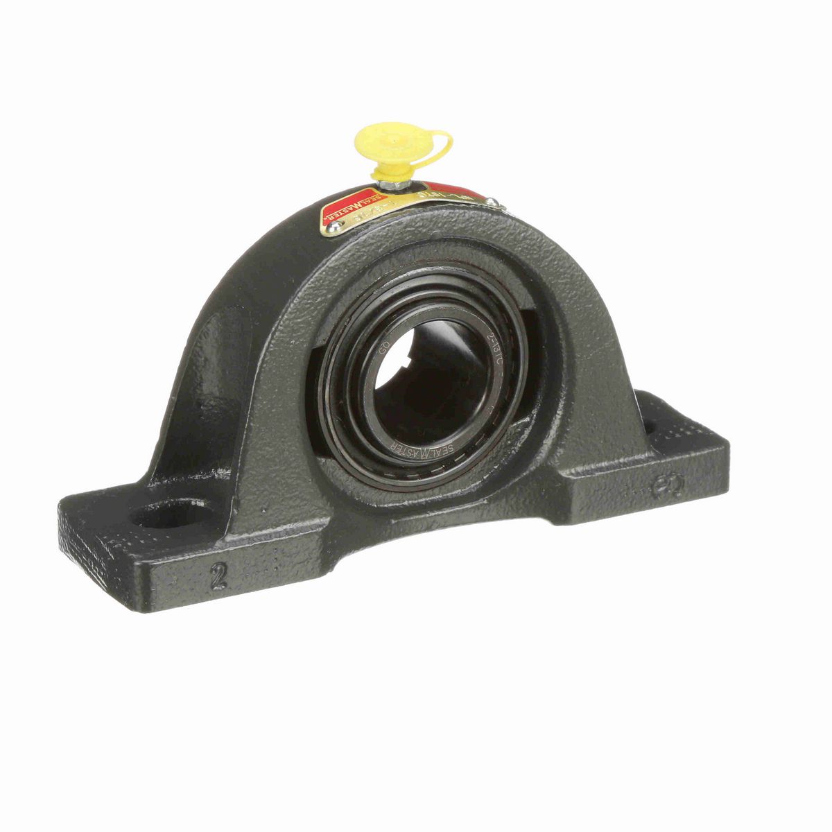 Sealmaster Mounted Cast Iron Two Bolt Low Base Pillow Block Ball Bearing - 52100 Bearing Steel, Black Oxided - Concentric Lock - NPL-19TC