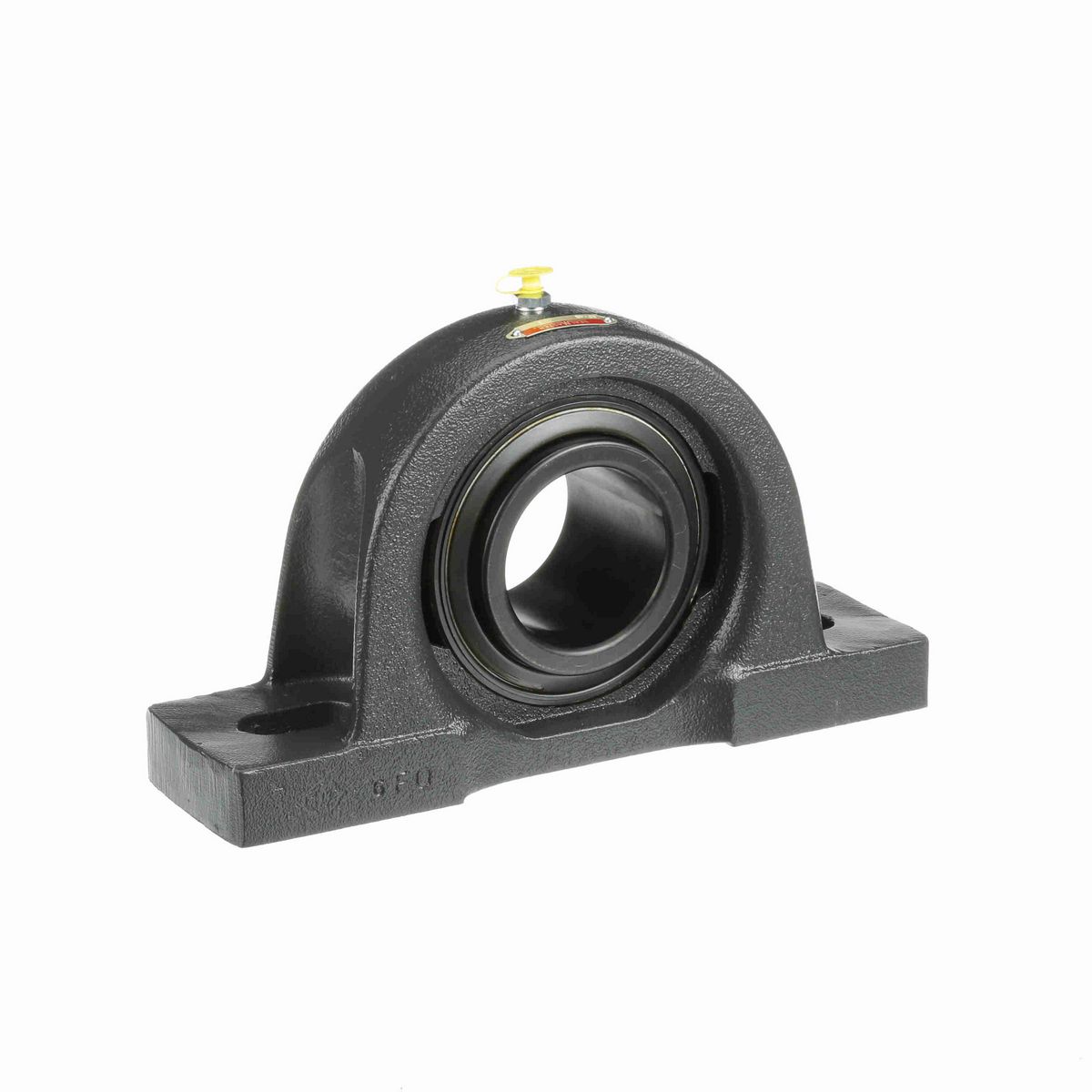 Sealmaster Mounted Cast Iron Two Bolt Pillow Block Ball Bearing - 52100 Bearing Steel, Black Oxided - Setscrew Lock - MP-48
