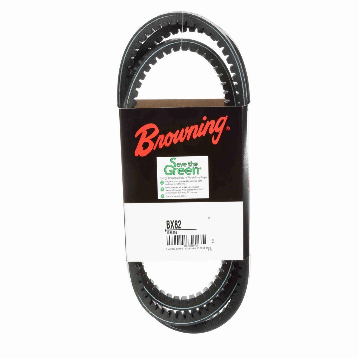 Browning EPDM Notched Belt 98% Efficient - BX82