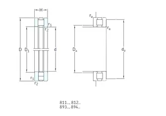 Упорный роликовый подшипник HGF 294/560, 294/560M, 294/560E