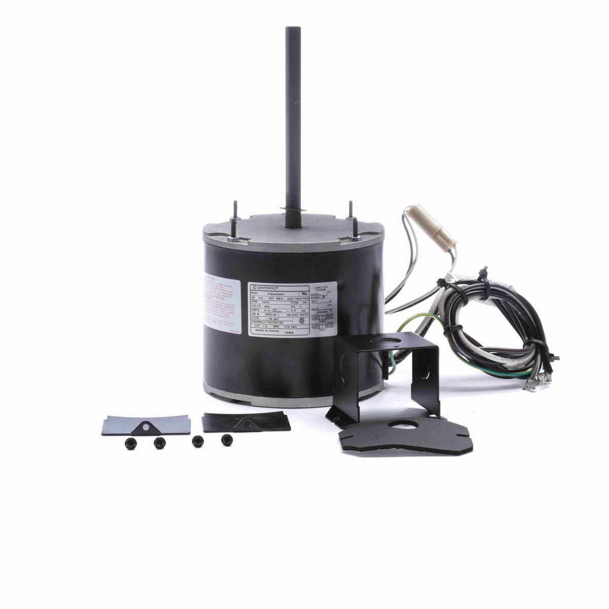 Century Condenser Fan Motor, 1/4 HP, 1 Ph, 60 Hz, 460 V, 1075 RPM, 1 Speed, 48 Frame, TEAO - 788A