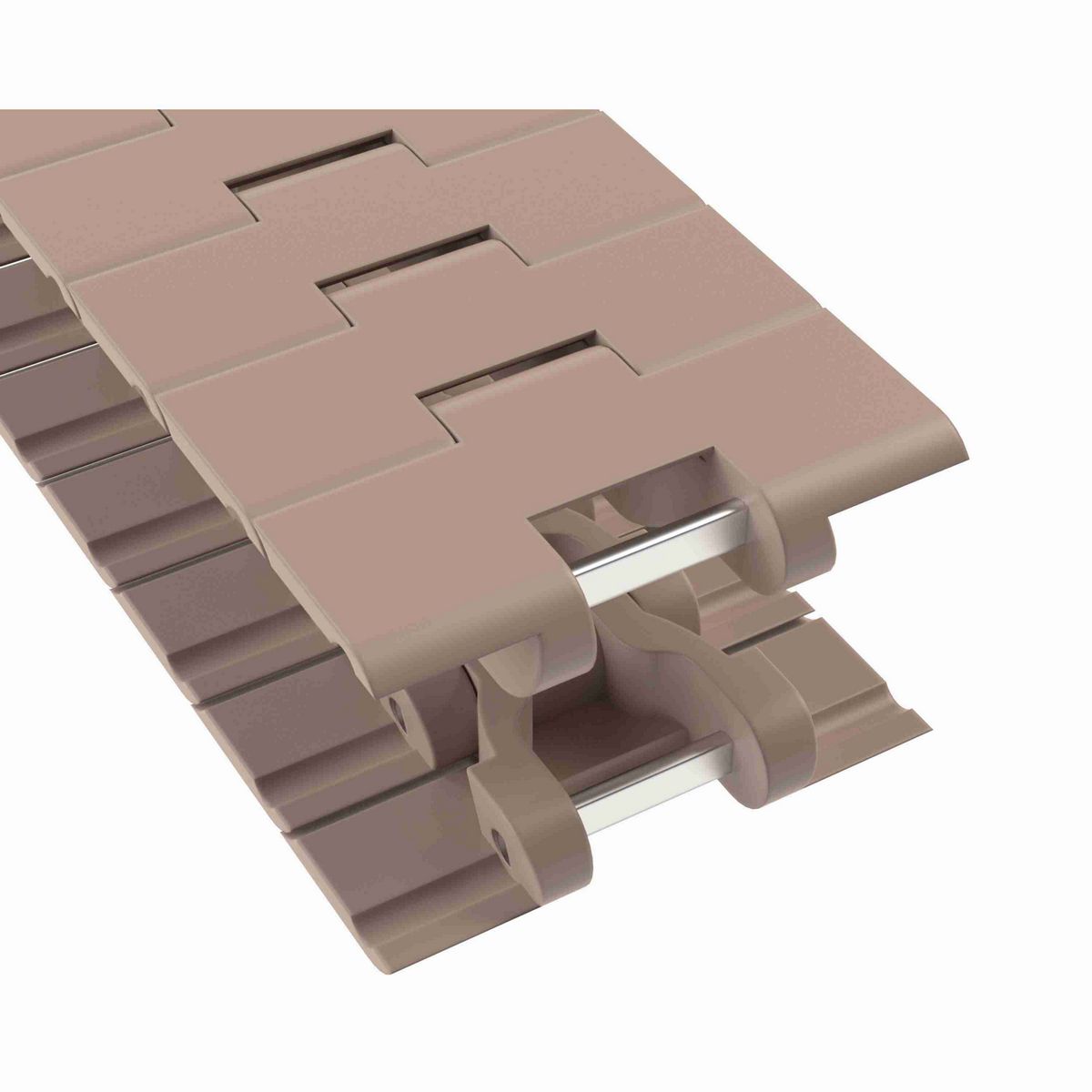 Rexnord 882B Side-flexing Solid Top, Material: Tan Low Friction, Width: 4.5in, Pitch: 1.5in - LF882K4-1/2