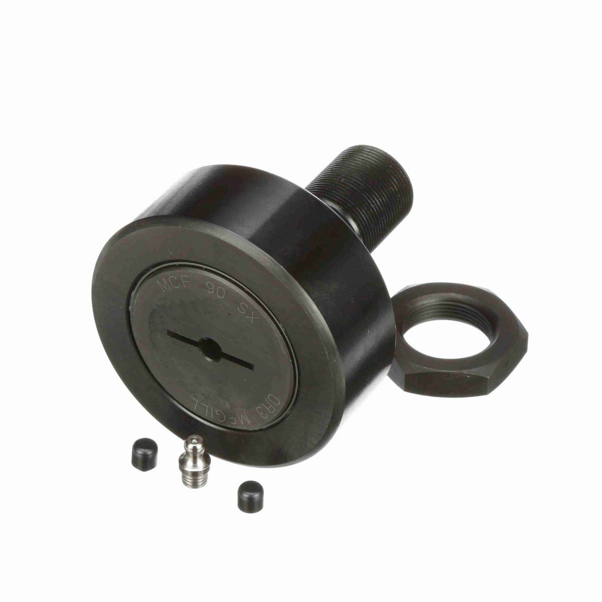 Опорный ролик с цапфой McGill CAMROL MCFE 90 S, бочкообразный, с уплотнением, со шлицем под отвёртку, метрический