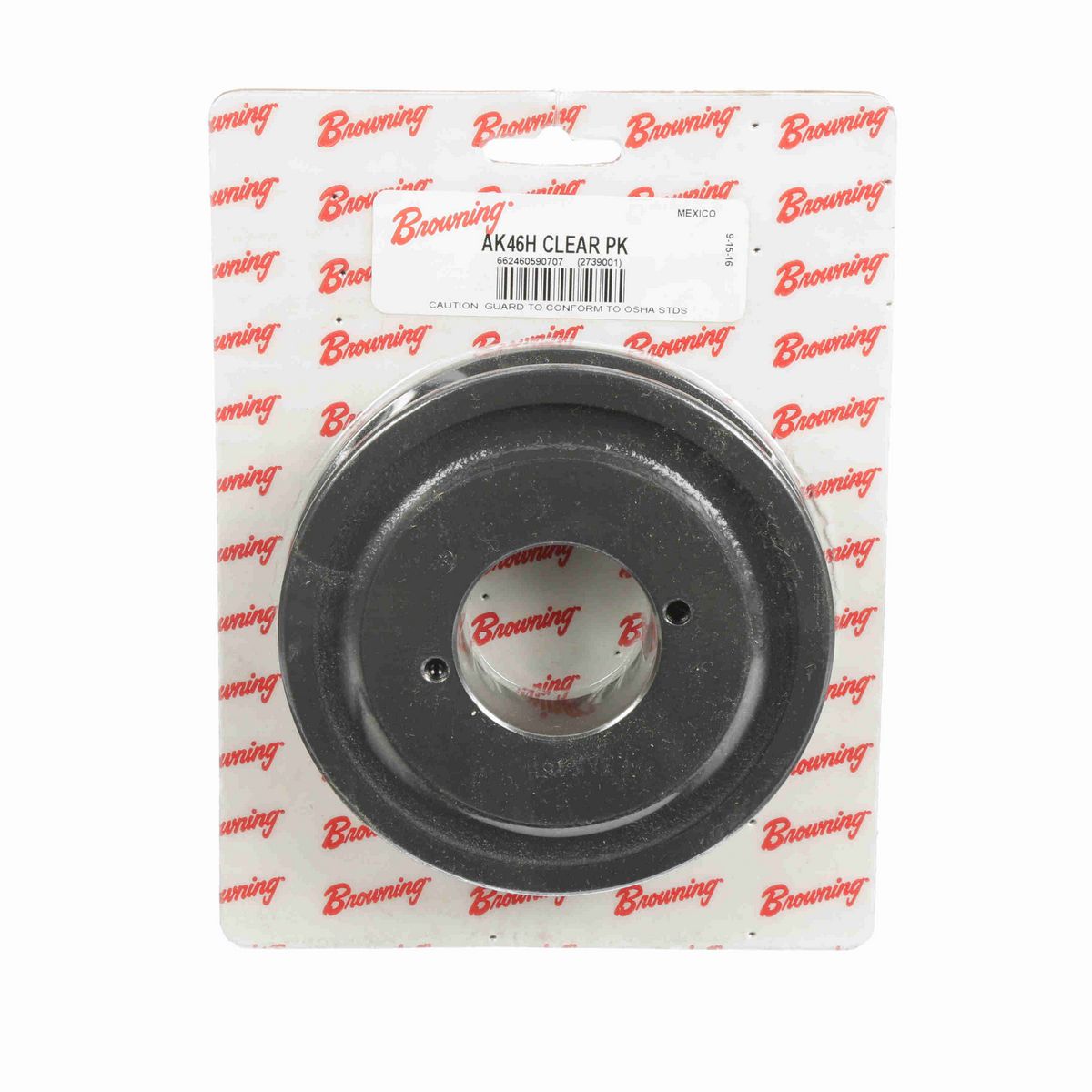 Browning 1 Groove Cast Iron FHP - Bushed Sheave Clear Pack - AK46H CLEAR PK