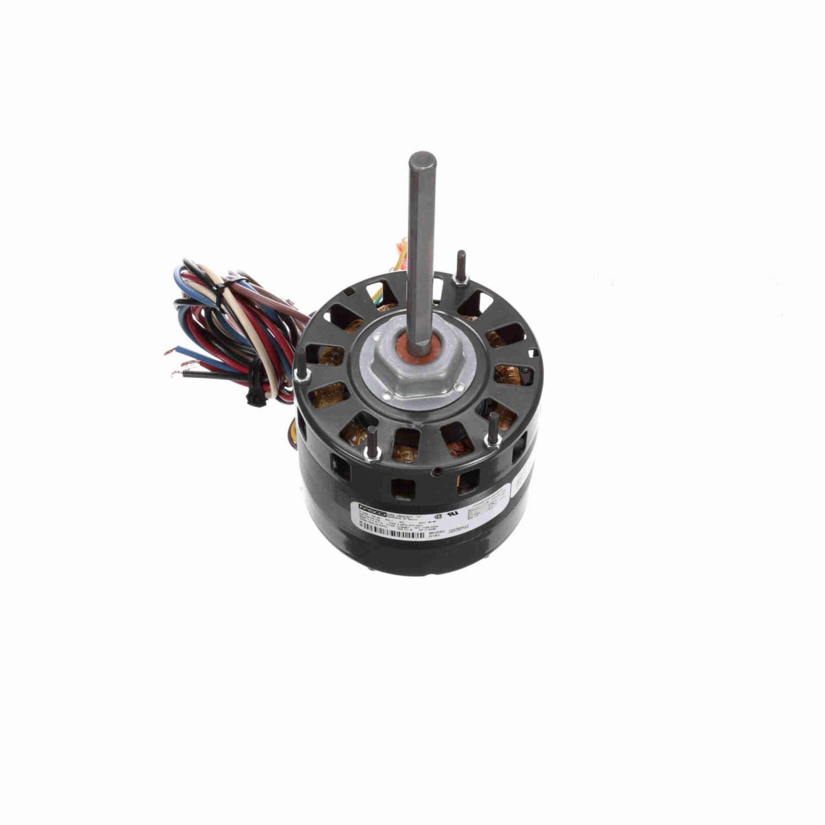 FASCO Fan and Blower Motor, 1/4,1/5,1/6 HP, 1 Ph, 60 Hz, 115 V, 1050 RPM, 3 Speed, 42 Frame, OAO - D150A