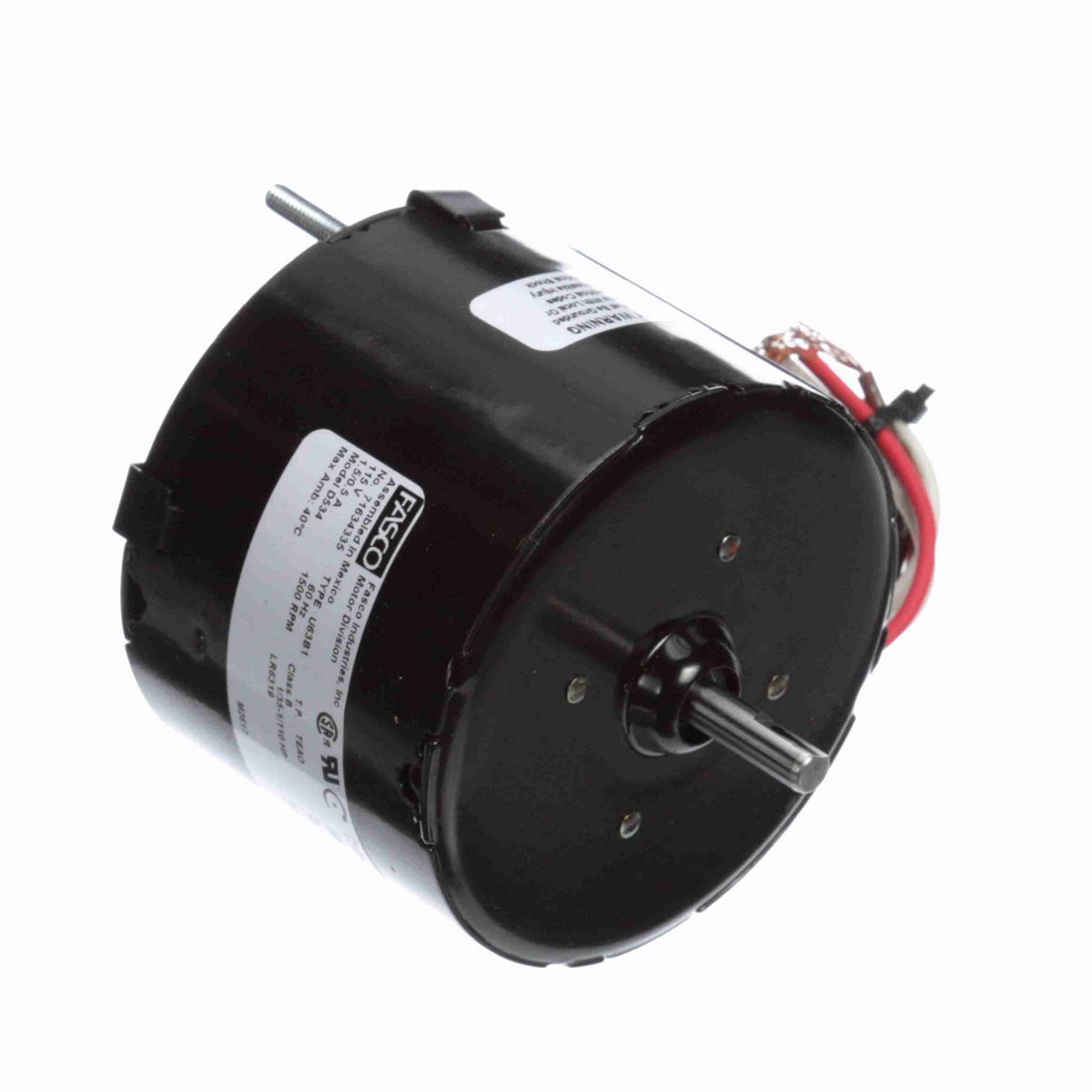 FASCO OEM Replacement Motor, 1/35-1/110 HP, 1 Ph, 60 Hz, 115 V, 1500 RPM, 2 Speed, 3.3" Diameter, TEAO - D534