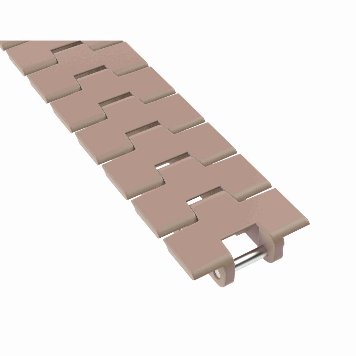 Rexnord 279LPC Side-flexing Solid Top, Material: Tan Low Friction, Width: 3.25in, Pitch: 1.5in - LPC279K3-1/4