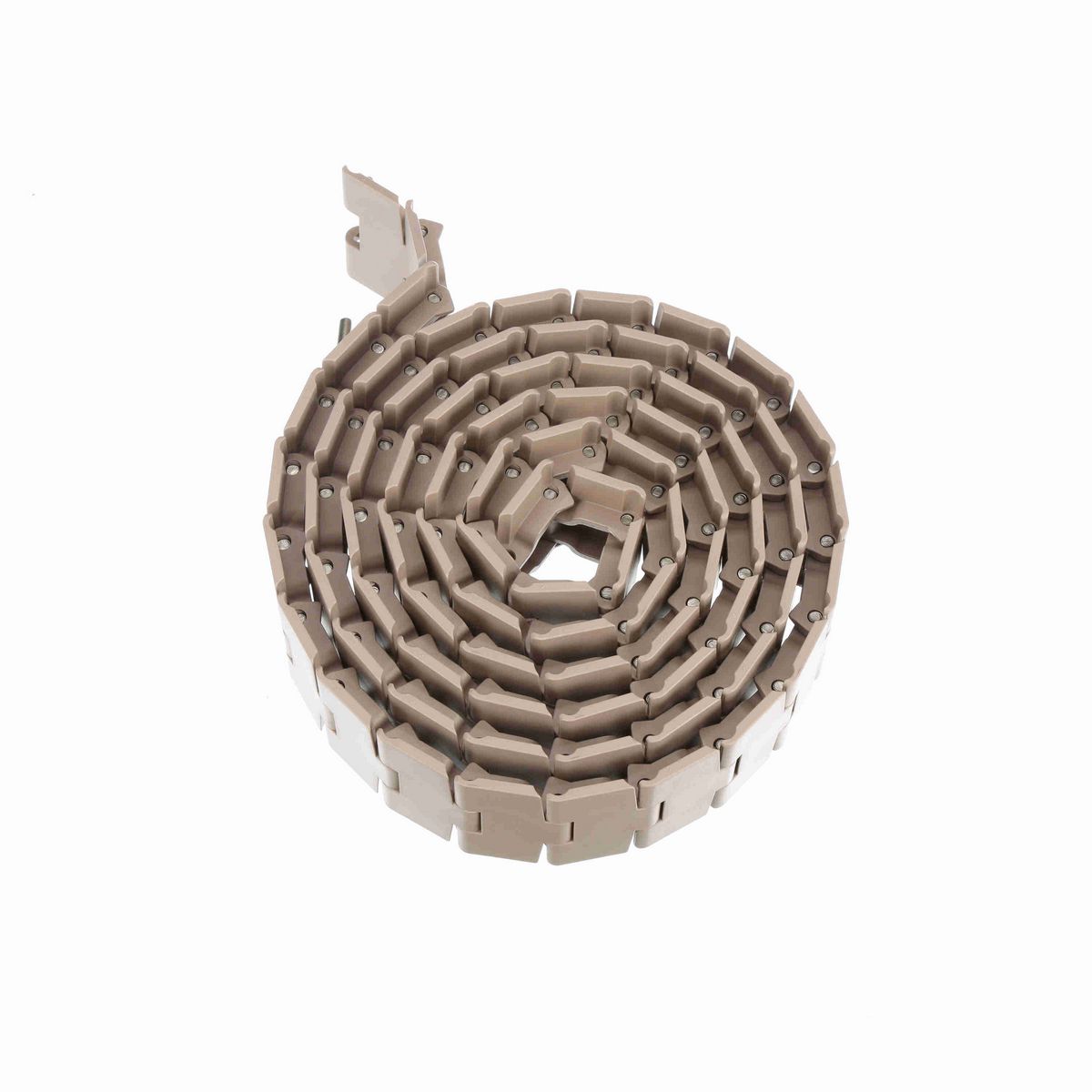 System Plast 879B Side-flexing Solid Top, Material: Tan Low Friction, Width: 3.25in, Pitch: 1.5in - LF879-K325