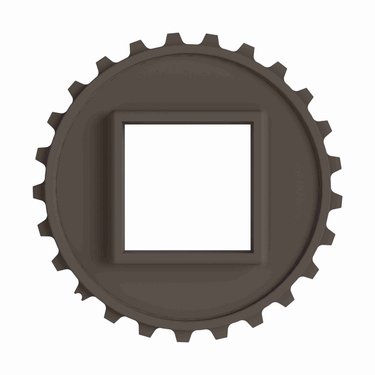 Rexnord 5930 Series Solid One Piece Molded Acetal Sprocket with 25 Teeth and a 65mm Square Bore - 114-694-16