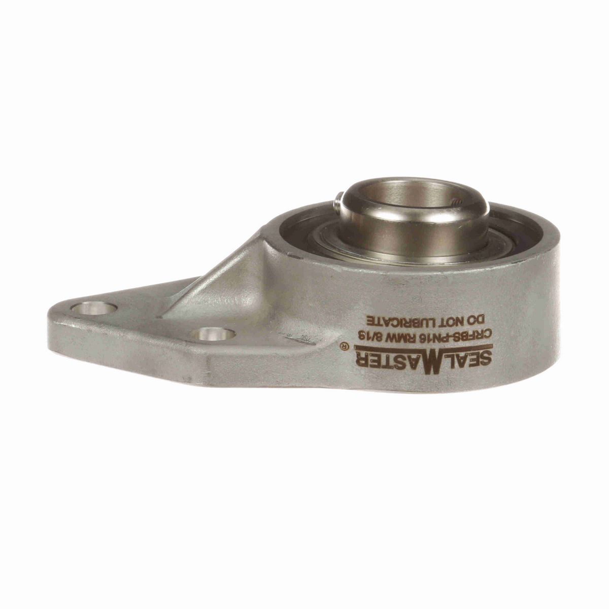 Sealmaster Mounted Stainless Steel Three Bolt Flange Bracket Ball Bearing - 52100 Bearing Steel, Phosphorus Nickel Coated - Setscrew Lock - Corrosion Resistant - Reduced Maintenance - Lubed for Life - CRFBS-PN16 RMW