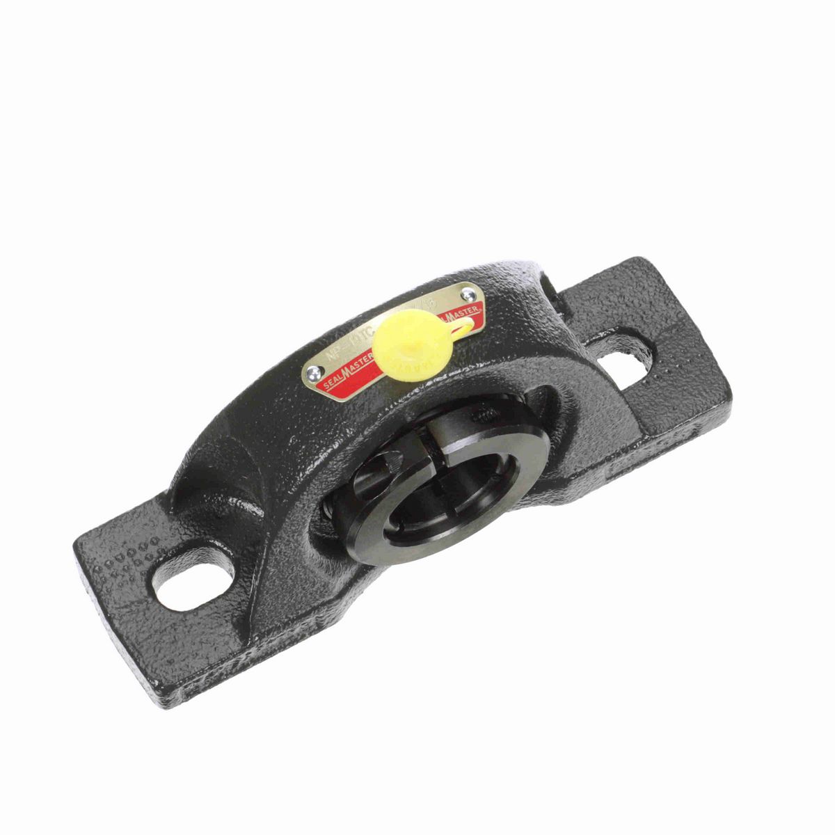 Sealmaster Mounted Cast Iron Two Bolt Pillow Block Ball Bearing - 52100 Bearing Steel, Black Oxided - Concentric Lock - NP-19TC