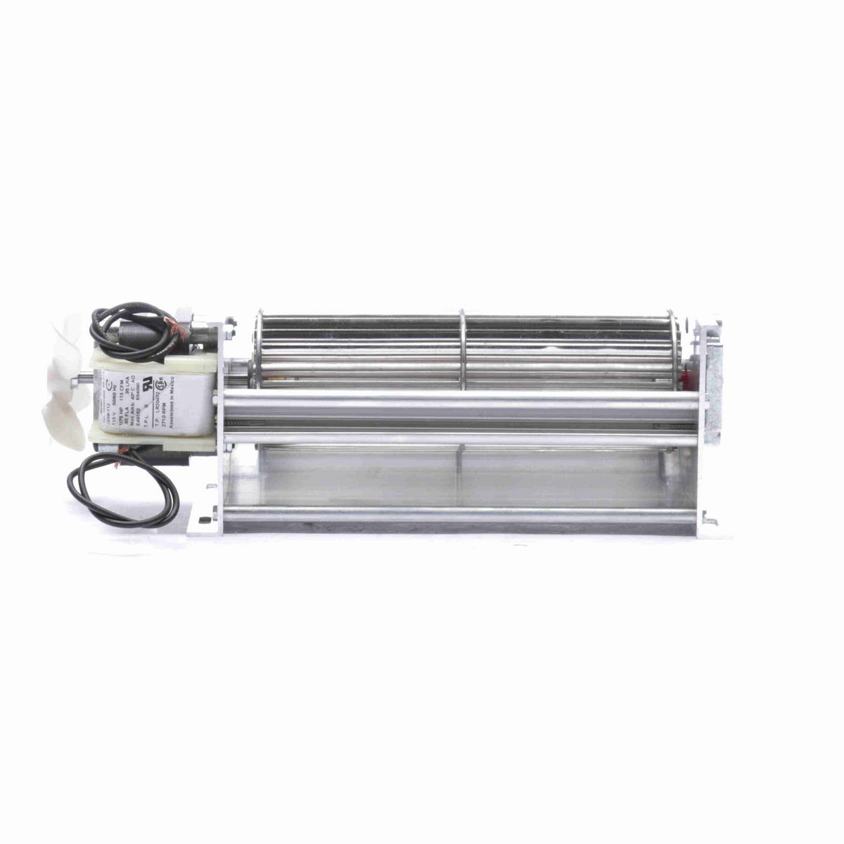 FASCO Rectangular Outlet Shaded Pole Transflo / Crossflow Blower, 115 Volts, Flange: No - B22507