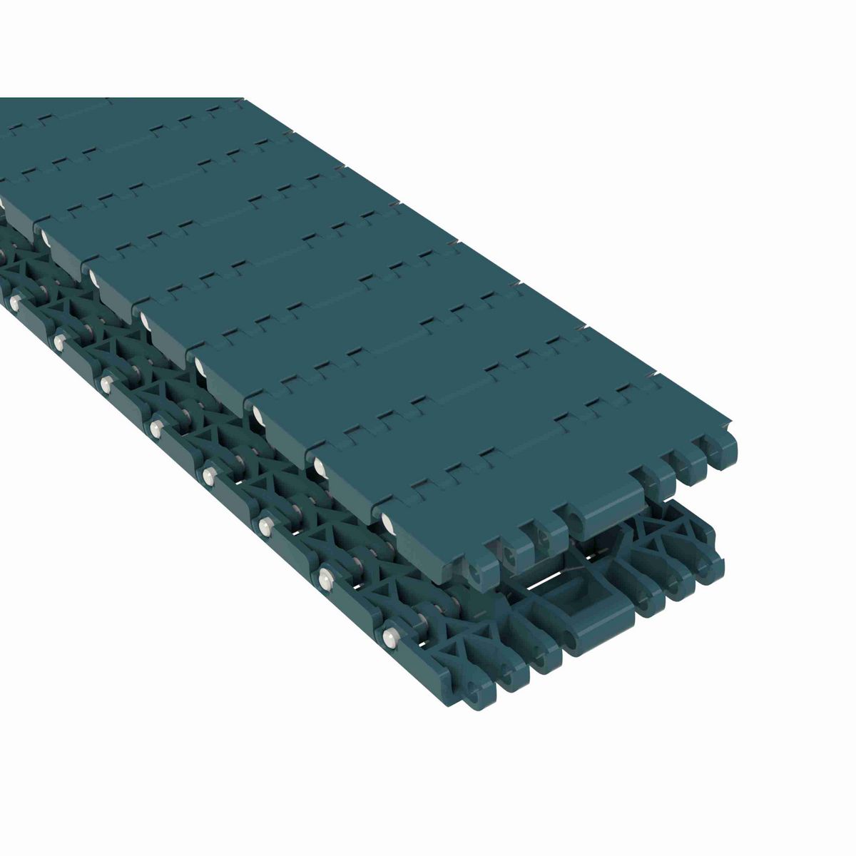 Rexnord 1001FT Straight Running Solid Top, Material: Green Low Friction Acetal, Width: 84mm, Pitch: 1in - 876.38.73