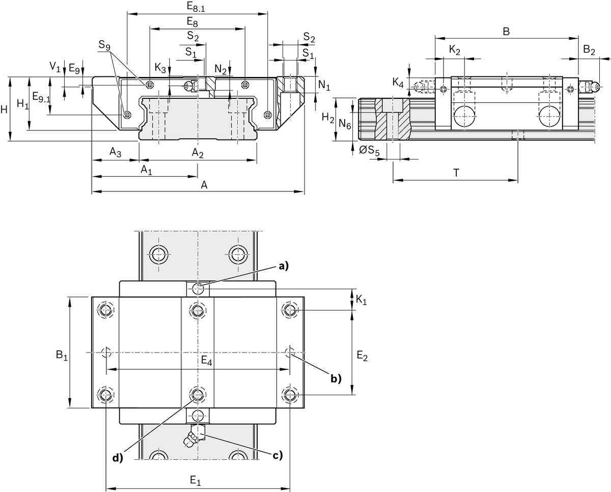 Шариковая каретка устойчивая к коррозии с покрытием Resist CR Bosch Rexroth KWC-035-BNS-C1-H-2 [R167131360]