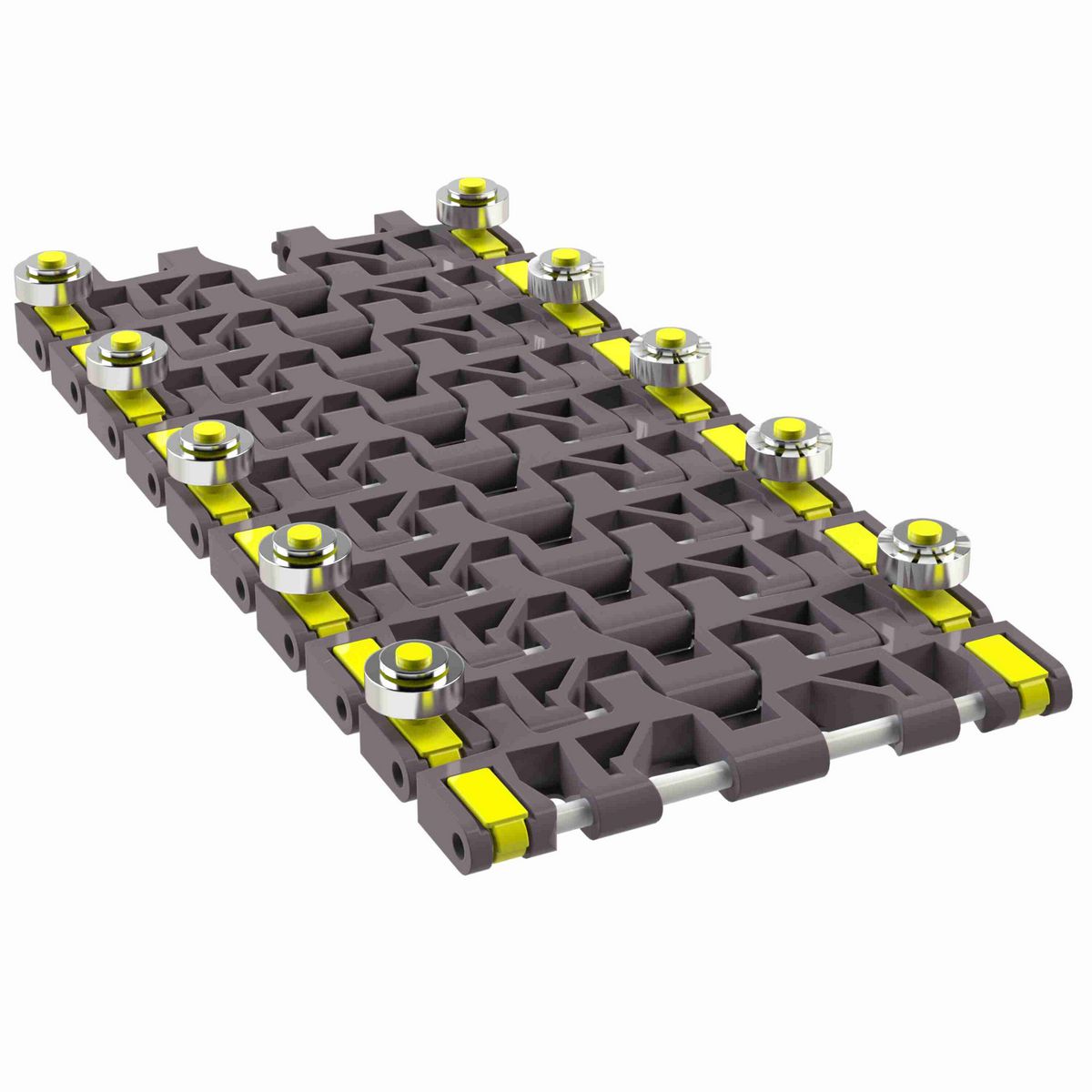 Rexnord 7956B Side-flexing Flush Grid, Material: Brown High Performance, Width: 6in, Pitch: 1.25in - 10464495