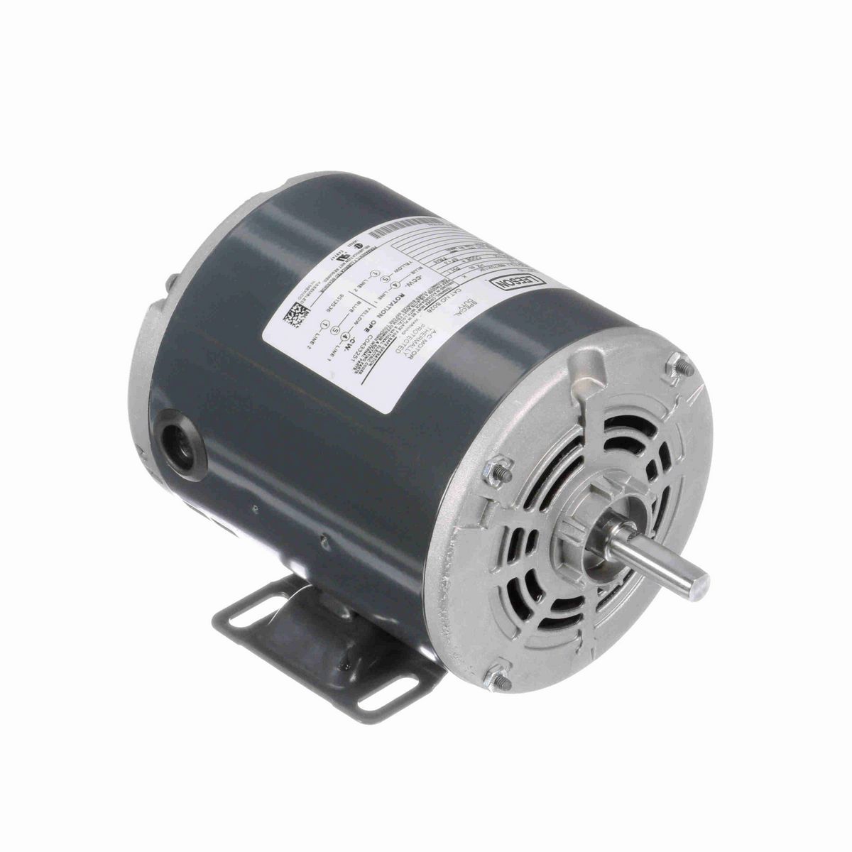 LEESON General Purpose Motor, 0.33 HP, 1 Ph, 60 Hz, 115 V, 1800 RPM, 48 Frame, DP - S026