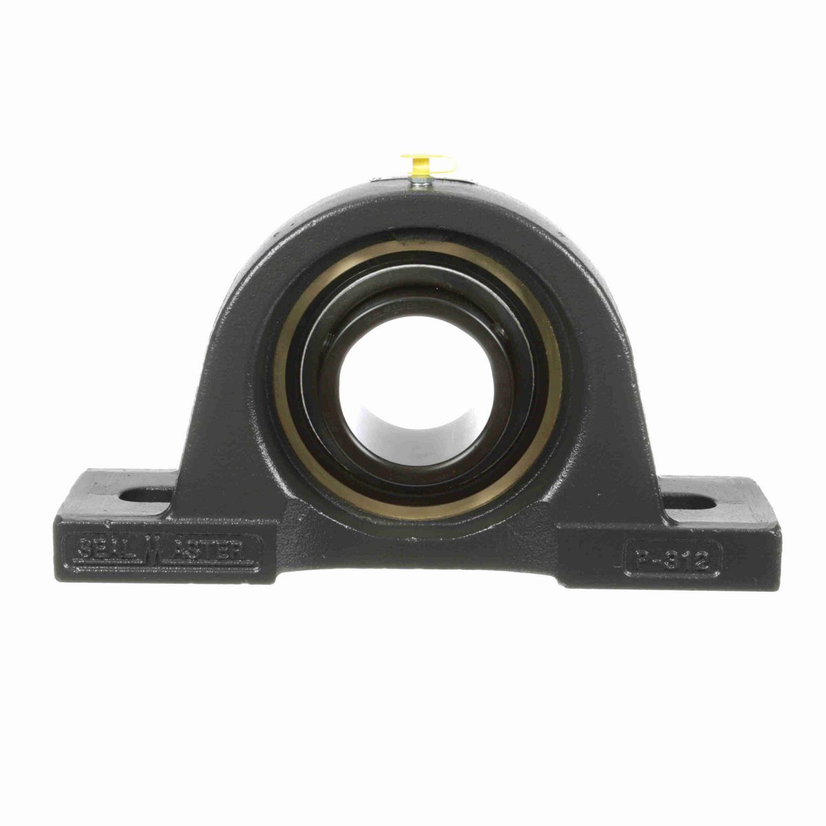 Sealmaster Mounted Cast Iron Two Bolt Pillow Block Ball Bearing - 52100 Bearing Steel, Black Oxided - Setscrew Lock - Air Handling Housing Fit, Noise Tested - EMP-43 CXU