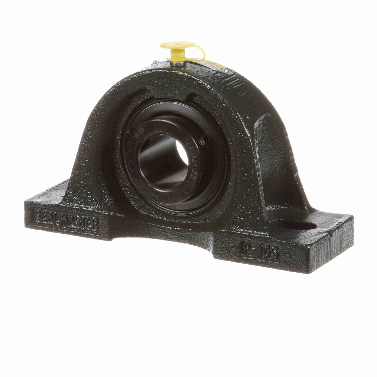Sealmaster Mounted Cast Iron Two Bolt Pillow Block Ball Bearing - 52100 Bearing Steel, Black Oxided - Setscrew Lock - Air Handling Housing Fit, Noise Tested - MP-19 CXU