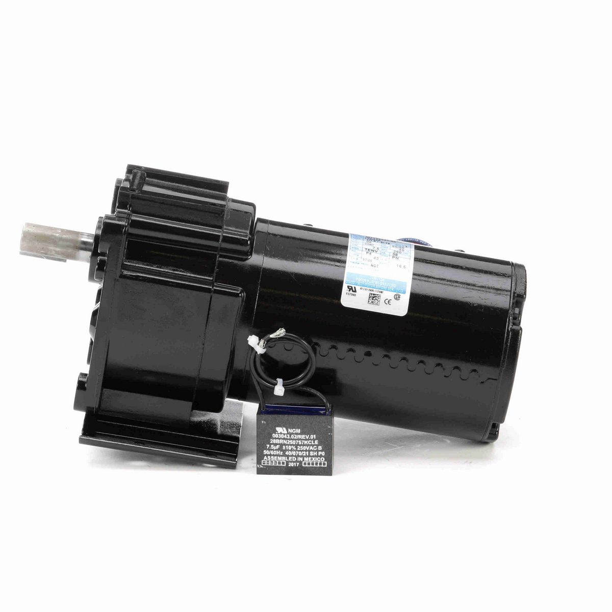 LEESON Parallel Shaft Gearmotor, 0.06 HP, 1 Ph, 60 Hz, 115 V, 97 RPM, 38 Frame, TENV - M1145027.00