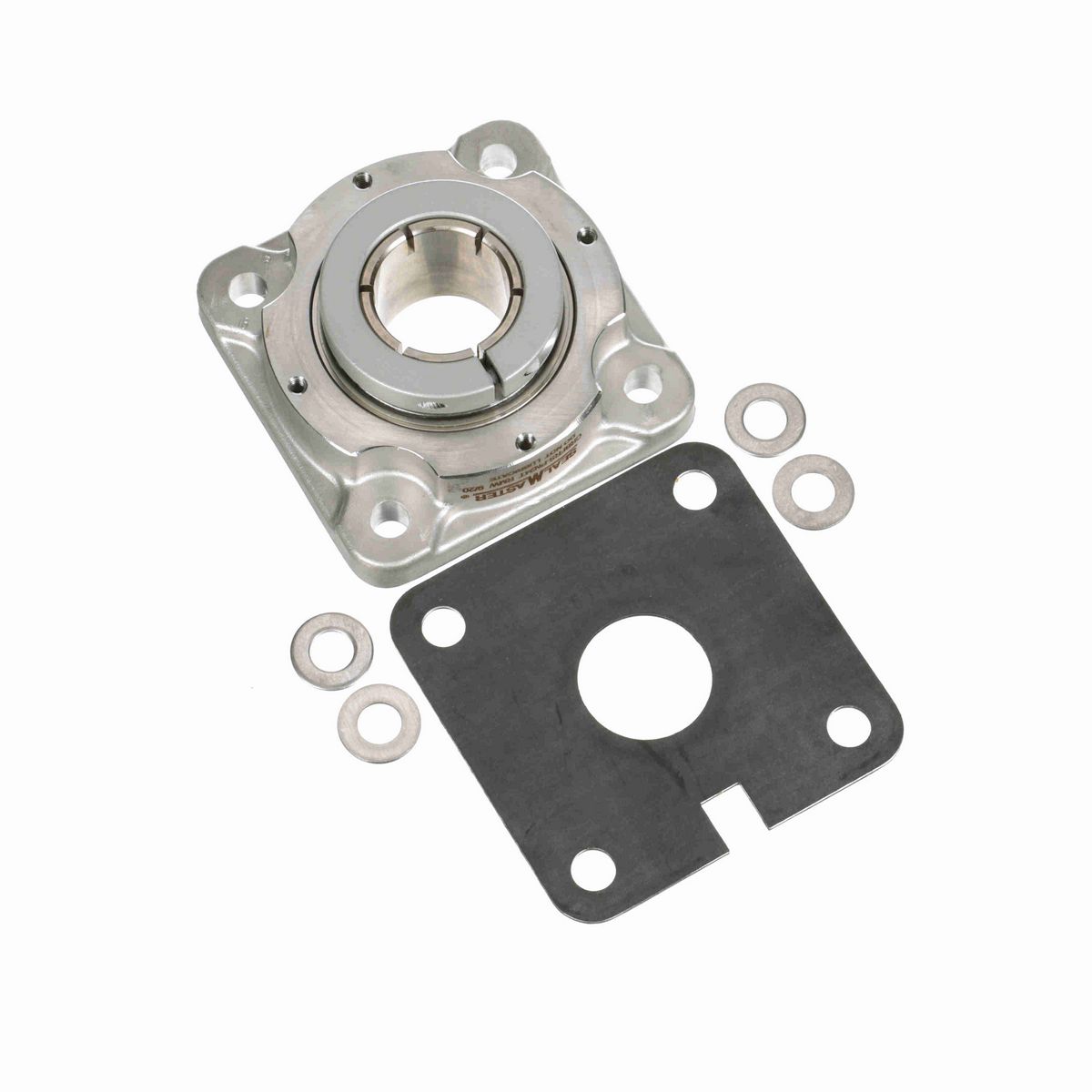 Sealmaster Mounted Stainless Steel Four Bolt Flange Ball Bearing - 52100 Bearing Steel, Phosphorus Nickel Coated - Concentric Lock - Corrosion Resistant - Reduced Maintenance - Lubed for Life - CRBFRS-PN24T RMW
