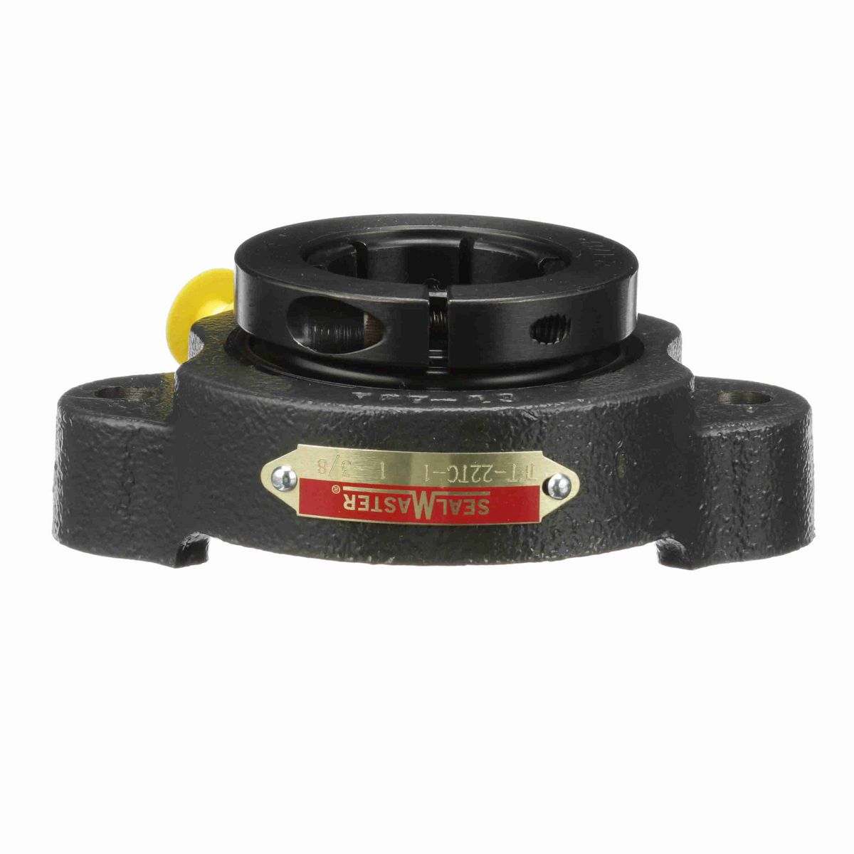 Sealmaster Mounted Cast Iron Two Bolt Flange Ball Bearing - 52100 Bearing Steel, Black Oxided - Concentric Lock - TFT-22TC-1