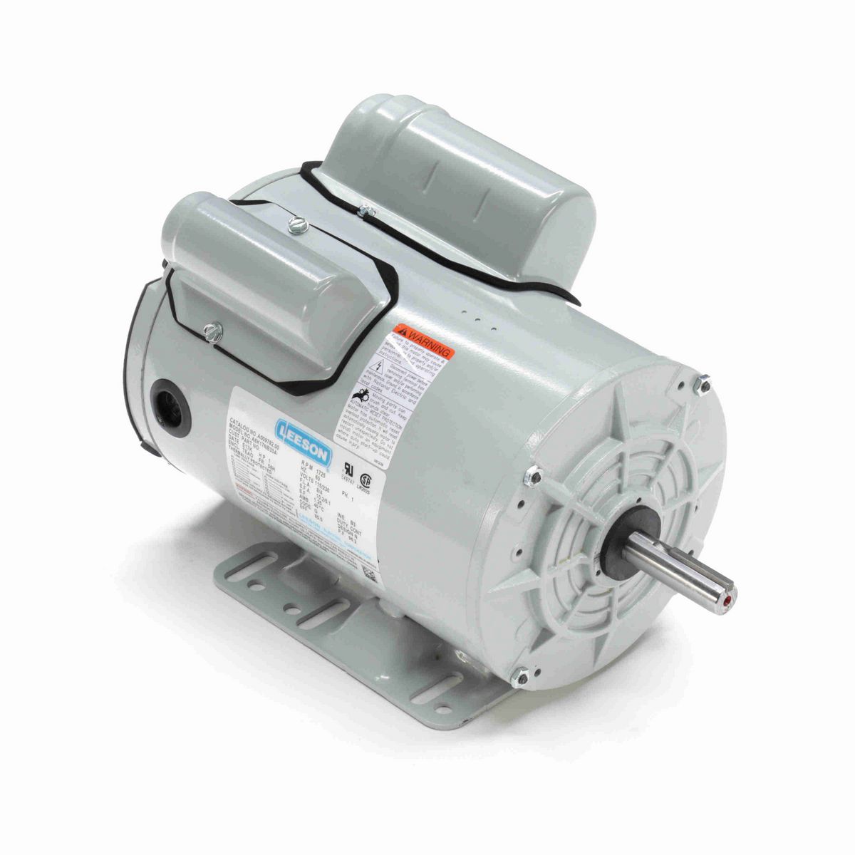 LEESON Agricultural Motor, 1 HP, 1 Ph, 60 Hz, 115/230 V, 1800 RPM, 56H Frame, TEAO - A009782.00