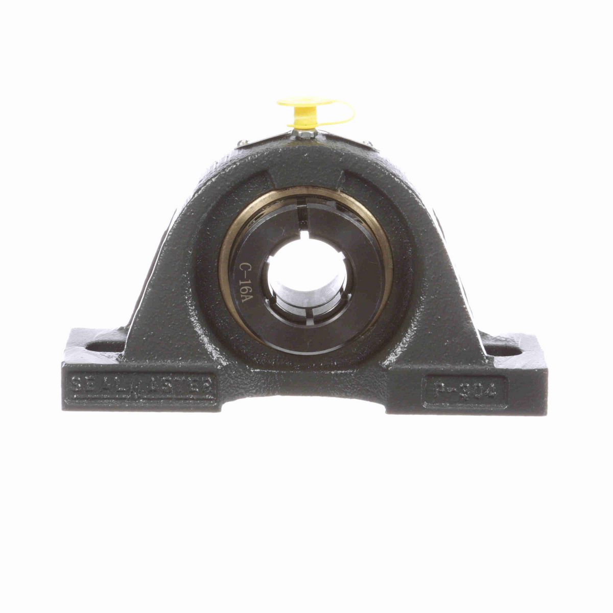 Sealmaster Mounted Cast Iron Two Bolt Pillow Block Ball Bearing - 52100 Bearing Steel, Black Oxided - Concentric Lock - EMP-16T