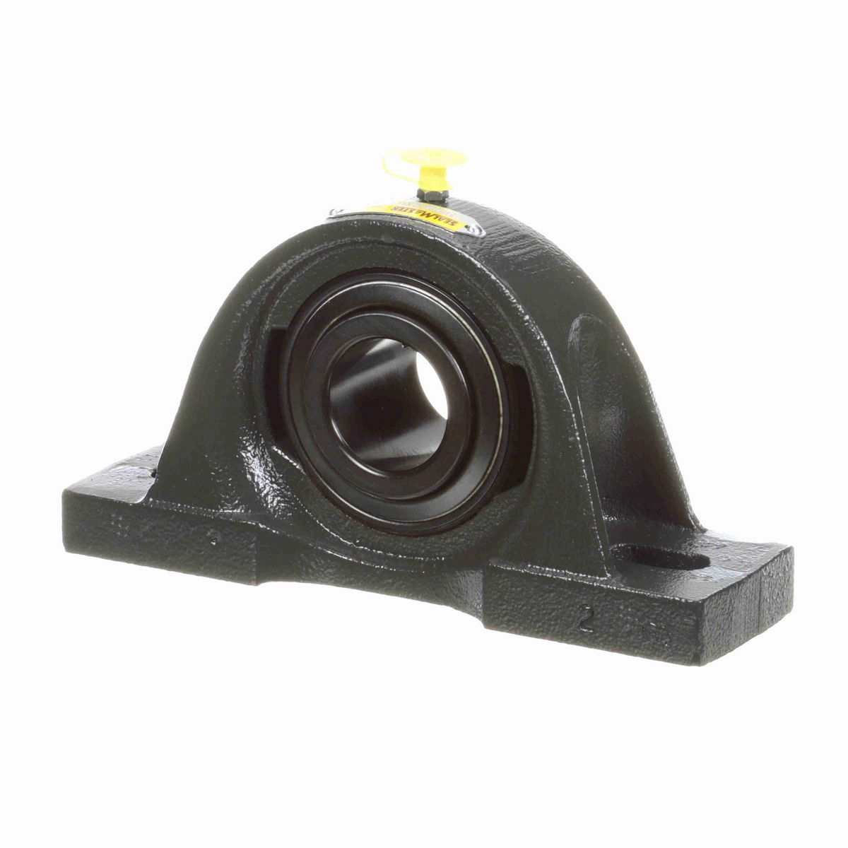 Sealmaster Mounted Cast Iron Two Bolt Pillow Block Ball Bearing - 52100 Bearing Steel, Black Oxided - Setscrew Lock - Air Handling Housing Fit, Noise Tested - MP-23 CXU
