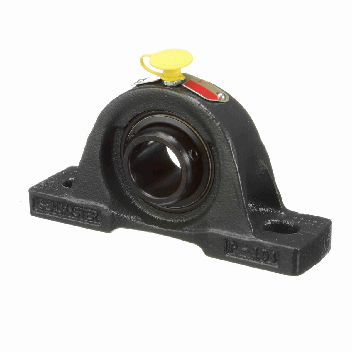 Sealmaster Mounted Cast Iron Two Bolt Pillow Block Ball Bearing - 52100 Bearing Steel, Black Oxided - Setscrew Lock - NP-16
