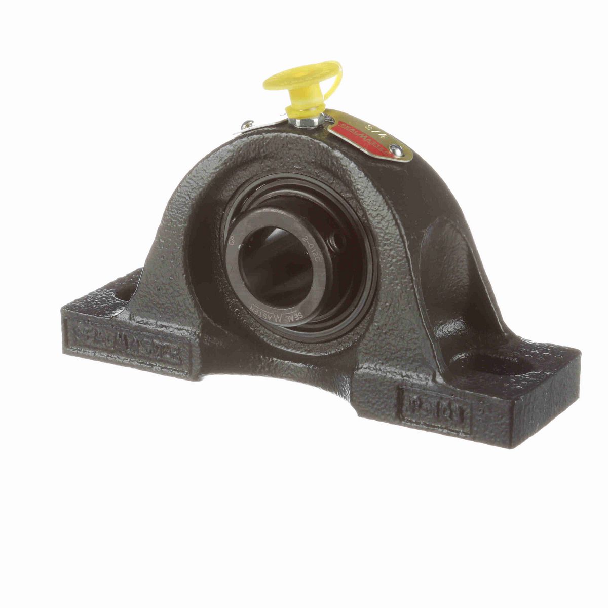 Sealmaster Mounted Cast Iron Two Bolt Pillow Block Ball Bearing - 52100 Bearing Steel, Black Oxided - Setscrew Lock - NP-12C