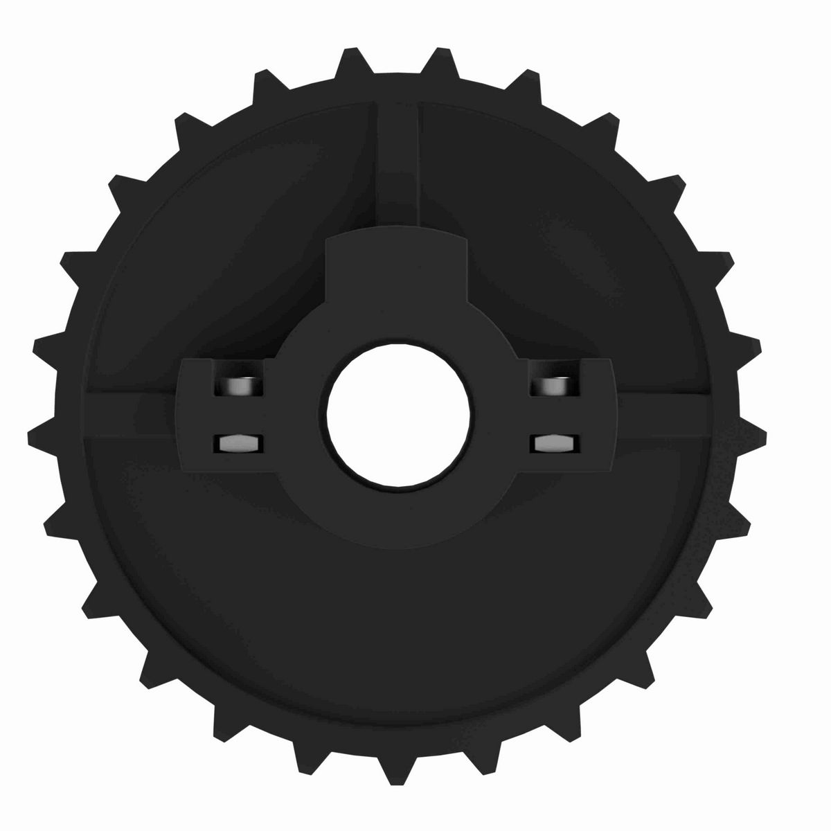 Rexnord 5700 Series Split Molded Nylon Sprocket with 25 Teeth and 1-1/4in Round Idler Bore - 614-64-12